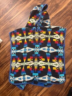 Pendleton Kids Swim Hooded Towel Poncho - Black, Blue, Red, Yellow, Green, White